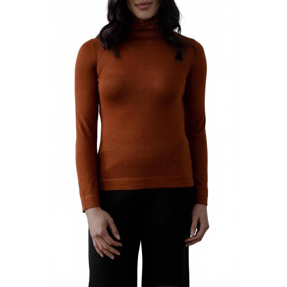 NEW SSKEIN turtle neck pullover in rust